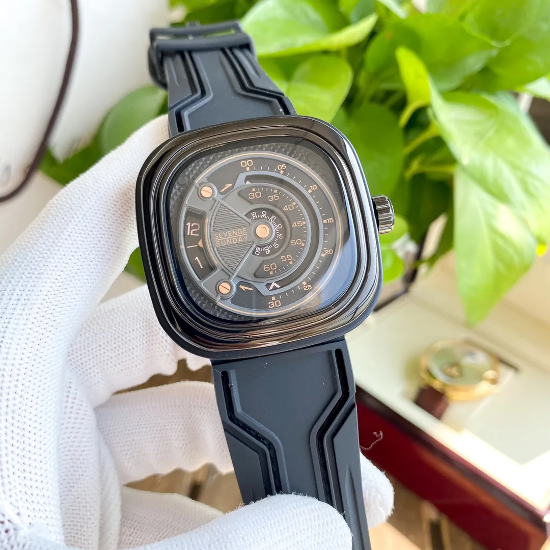 【High-end replica】💰4 types! Quartz watch 💰840; mechanical watch 💰1100! Brand: SEVEN FRIDAY🏅🏅 Type: Men's watch 🎉🎉 Case: Top version 316 stainless steel L Strap: Imported calfskin strap, Movement: Fully automatic imported mechanical movement/Imported quartz movement ⚙️ Mirror: Mineral scratch-resistant mirror glass Size: 47mm in diameter, 14mm thick 🍷Exquisite inheritance of real effects, quality assurance! ‼ ️The elegant style instantly enhances the charm of men and is a symbol of taste and noble life!